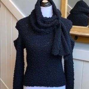 CHLOE matelot cold shoulder sweater black